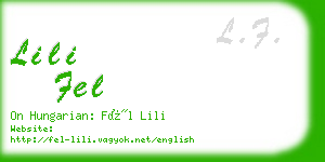 lili fel business card
